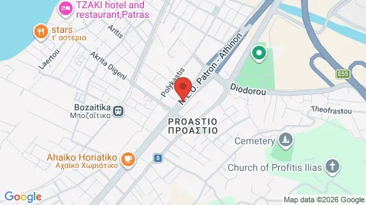 Apartments for rent i Patras - kort over placeringen