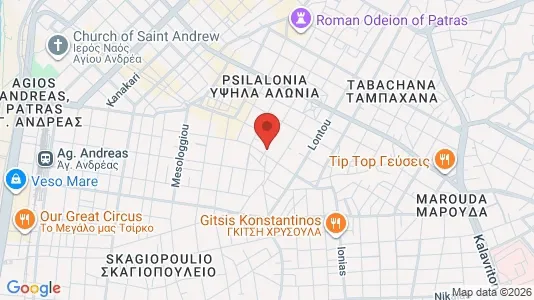 Apartments for rent i Patras - kort over placeringen