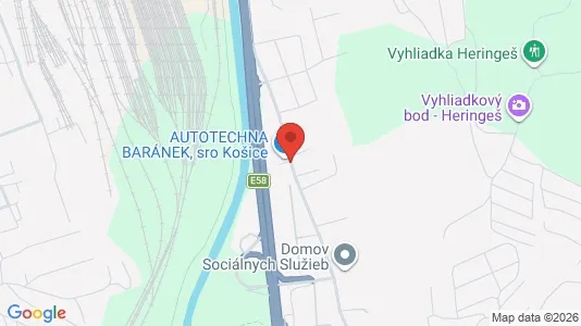 Apartments for rent i Košice Dargovských hrdinov - kort over placeringen