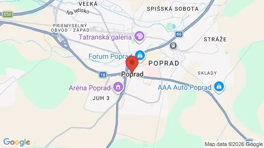 Houses for rent i Poprad - kort over placeringen