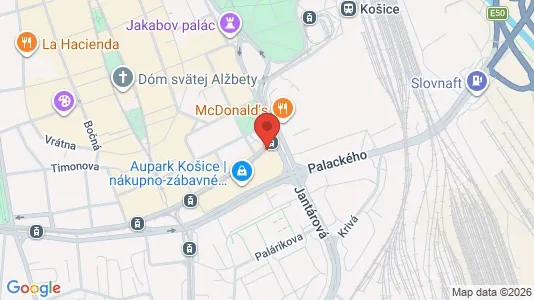 Apartments for rent i Košice Dargovských hrdinov - kort over placeringen