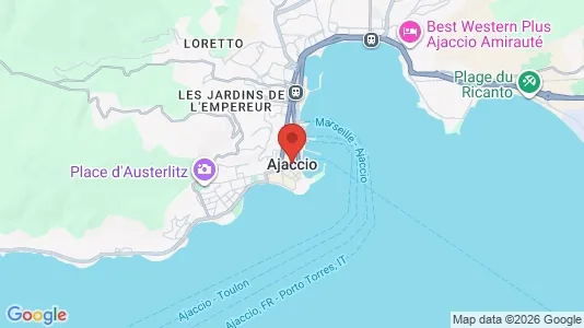 Apartments for rent i Ajaccio - kort over placeringen