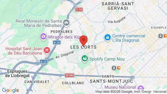 Rooms for rent i Barcelona Les Corts - kort over placeringen