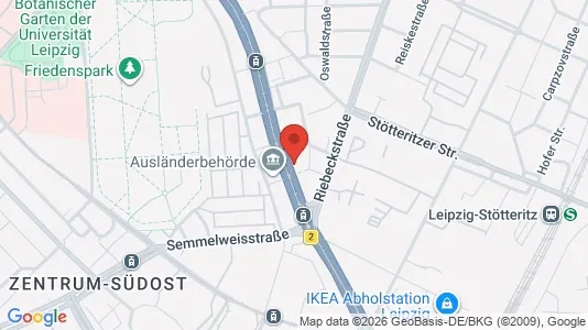 Apartments for rent i Leipzig - kort over placeringen