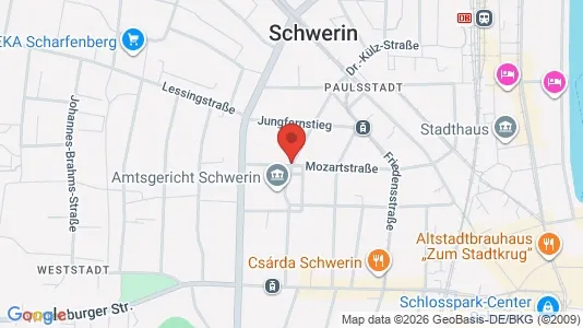 Apartments for rent i Schwerin - kort over placeringen