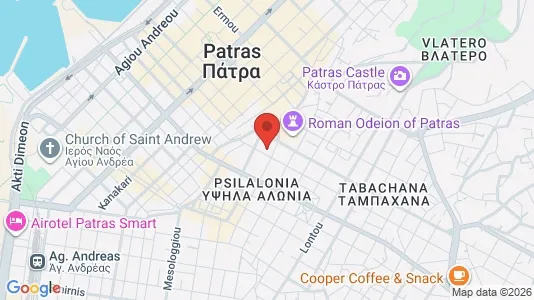Apartments for rent i Patras - kort over placeringen