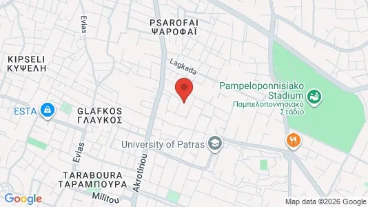Apartments for rent i Patras - kort over placeringen
