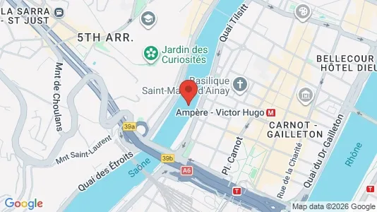 Apartments for rent i Lyon - kort over placeringen