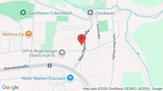 Apartments for rent i Zwickau - kort over placeringen