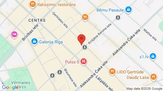 Apartments for rent i Riga Centrs - kort over placeringen