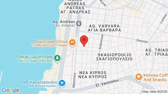 Apartments for rent i Patras - kort over placeringen
