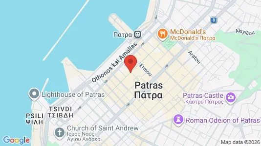 Apartments for rent i Patras - kort over placeringen