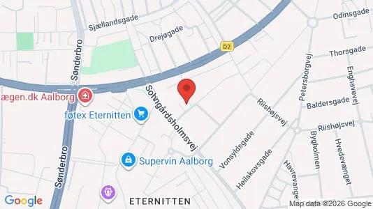 Apartments for rent i Aalborg Center - kort over placeringen