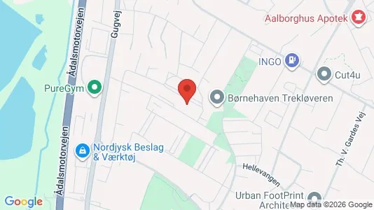 Apartments for rent i Aalborg Center - kort over placeringen