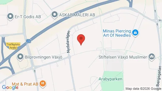 Apartments for rent i Växjö - kort over placeringen