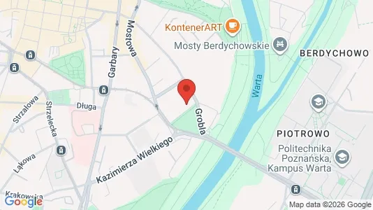 Apartments for rent i Poznań - kort over placeringen