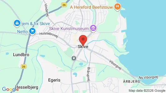 Apartments for rent i Skive - kort over placeringen