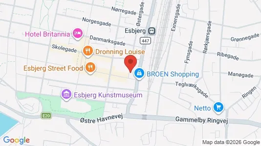 Apartments for rent i Esbjerg Center - kort over placeringen