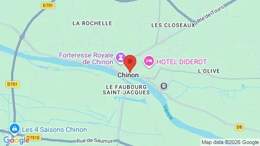 Apartments for rent i Chinon - kort over placeringen
