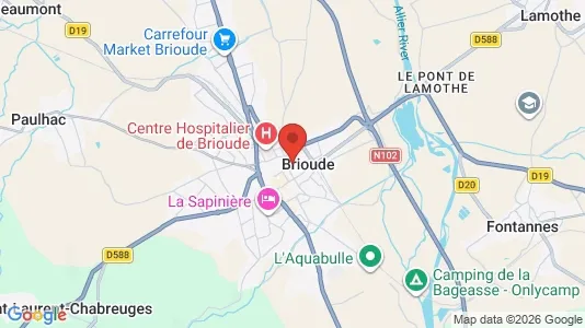 Houses for rent i Brioude - kort over placeringen