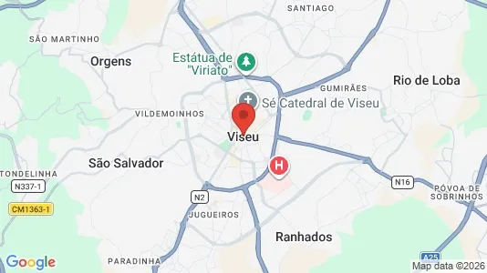 Apartments for rent i Viseu - kort over placeringen