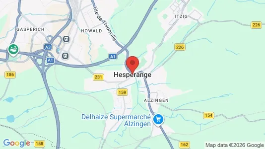 Rooms for rent i Hesperange - kort over placeringen