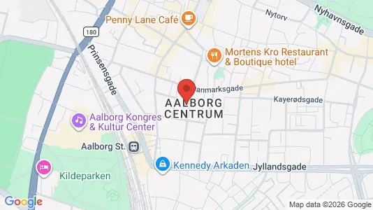 Apartments for rent i Aalborg Center - kort over placeringen