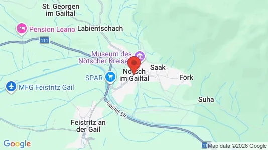 Apartments for rent i Nötsch im Gailtal - kort over placeringen