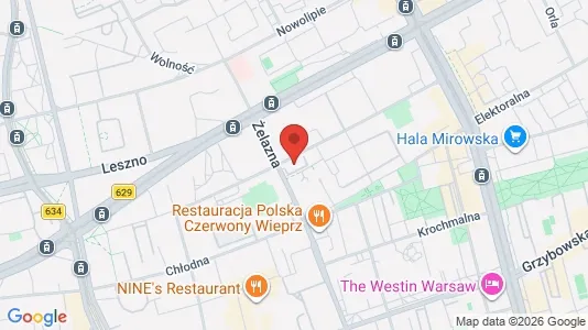 Apartments for rent i Warszawa Wola - kort over placeringen