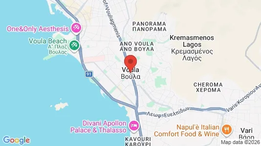 Apartments for rent i Vari-Voula-Vouliagmeni - kort over placeringen