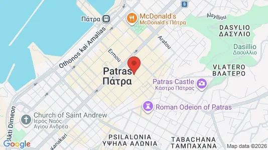 Apartments for rent i Patras - kort over placeringen