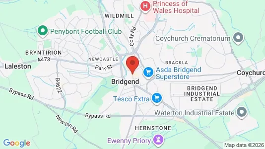 Apartments for rent i Bridgend - Mid Glamorgan - kort over placeringen