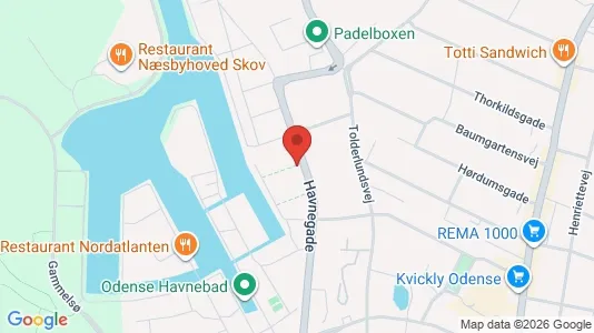 Apartments for rent i Odense C - kort over placeringen