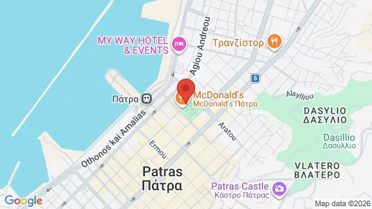 Apartments for rent i Patras - kort over placeringen