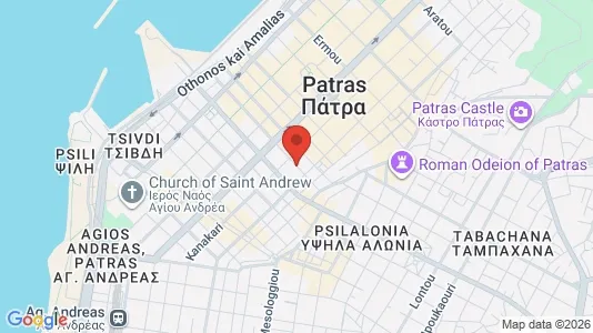 Apartments for rent i Patras - kort over placeringen