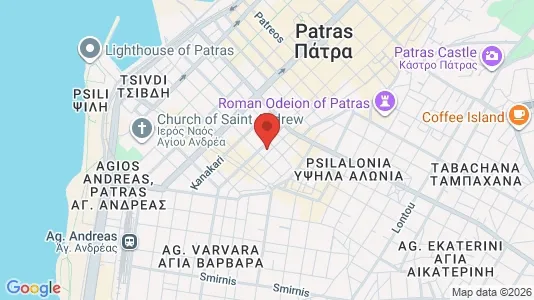 Apartments for rent i Patras - kort over placeringen