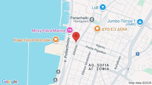 Apartments for rent i Patras - kort over placeringen