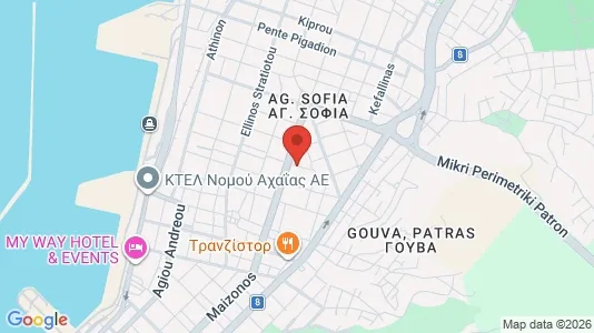 Apartments for rent i Patras - kort over placeringen