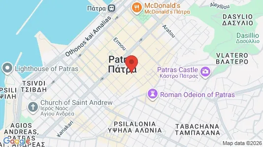 Apartments for rent i Patras - kort over placeringen