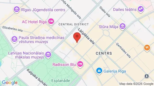 Apartments for rent i Riga Centrs - kort over placeringen