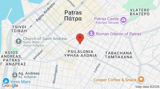 Apartments for rent i Patras - kort over placeringen