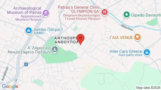 Apartments for rent i Patras - kort over placeringen