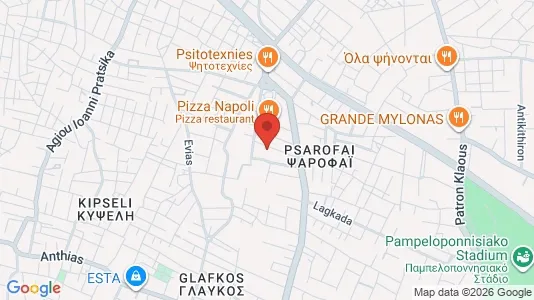 Apartments for rent i Patras - kort over placeringen