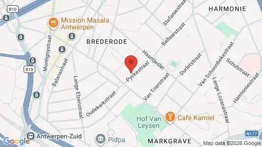 Apartments for rent i Stad Antwerp - kort over placeringen