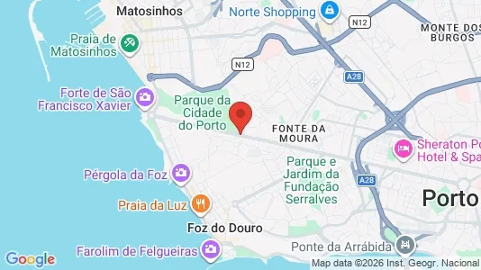 Apartments for rent i Porto Aldoar, Foz do Douro e Nevogilde - kort over placeringen
