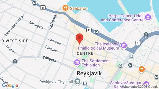 Apartments for rent i Reykjavík Miðborg - kort over placeringen