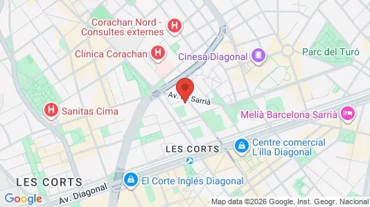 Apartments for rent i Barcelona Sarrià-St. Gervasi - kort over placeringen