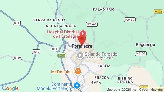 Apartments for rent i Portalegre - kort over placeringen