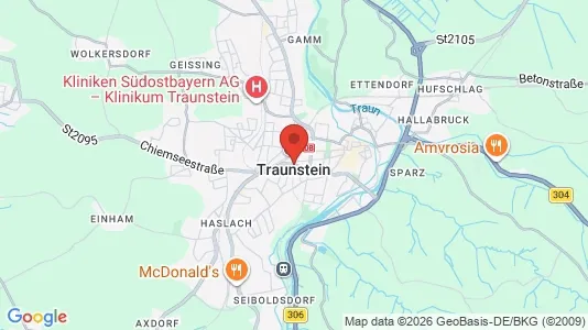 Apartments for rent i Traunstein - kort over placeringen