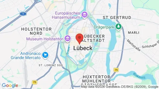Apartments for rent i Lubeck - kort over placeringen